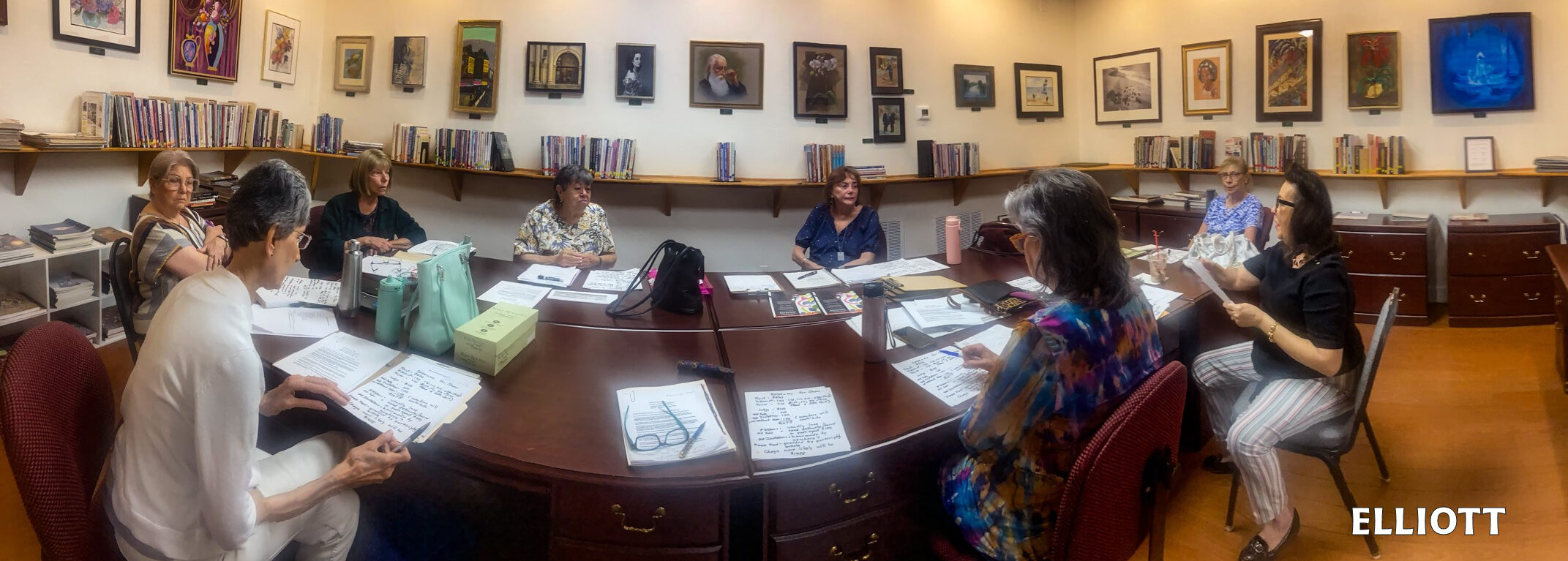 OAG Board Meeting at CAC-9-9-24- panoramic photo by John Elliott