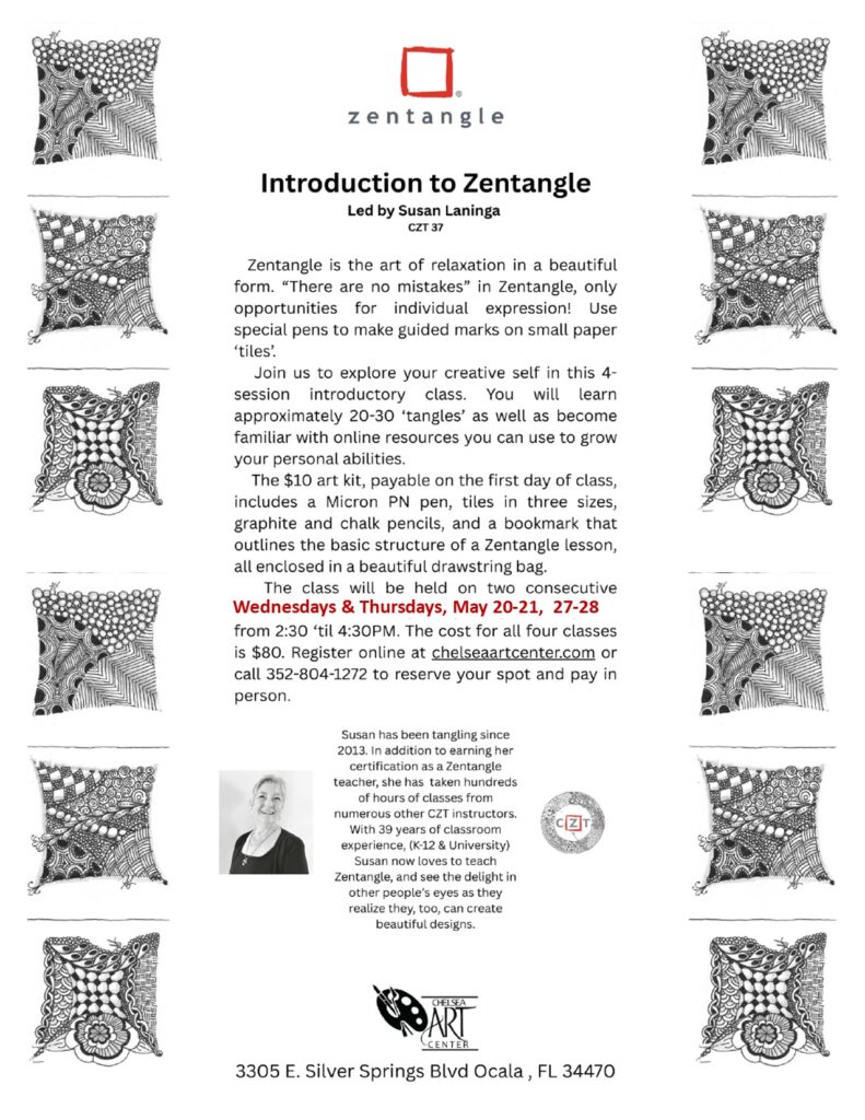 Intro to Zentrangle-May- with Susan Laninga